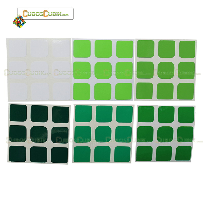 PROD-Set de Stickers 3x3 Escala de Verde 1