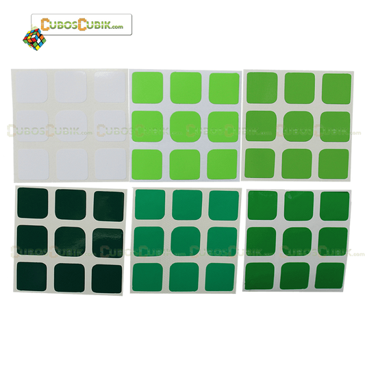 PROD-Set de Stickers 3x3 Escala de Verde 1