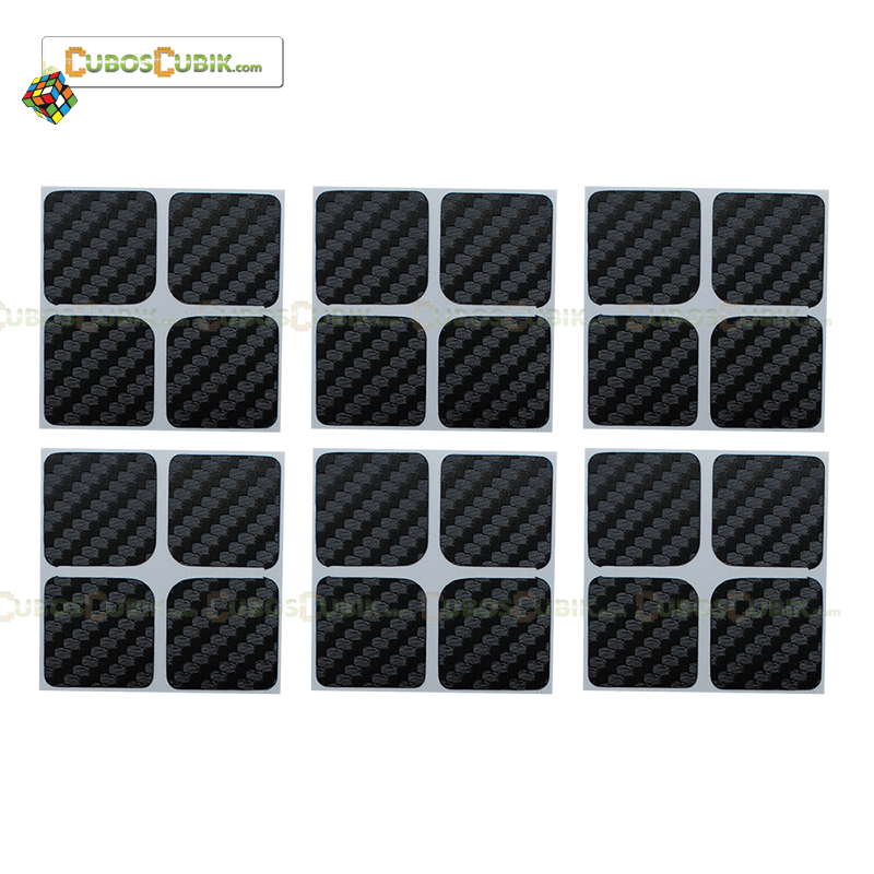 PROD-Set de Stickers Fibra de Carbono 2x2 Negro 1