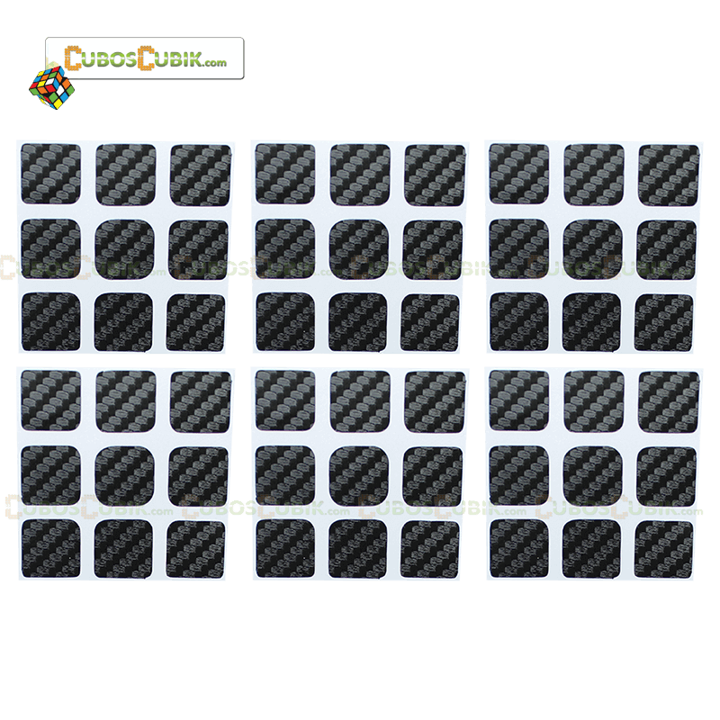 PROD-Set de Stickers Fibra de Carbono 3x3 Negro 1