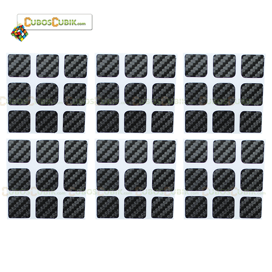 PROD-Set de Stickers Fibra de Carbono 3x3 Negro 1