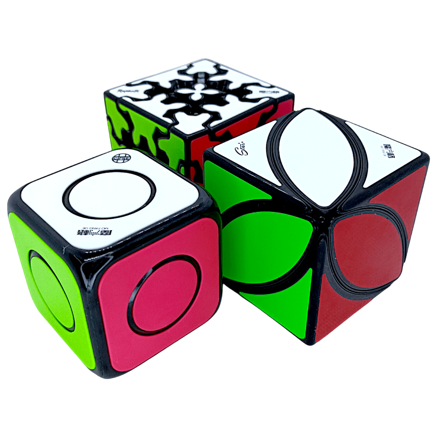 PROD-Paquete QiYi 1x1 O2 Standard + Ivy + Gear (Base Negra) 1