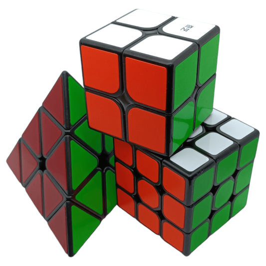 PROD-Paquete 2x2, 3x3, Pyraminx Black 2