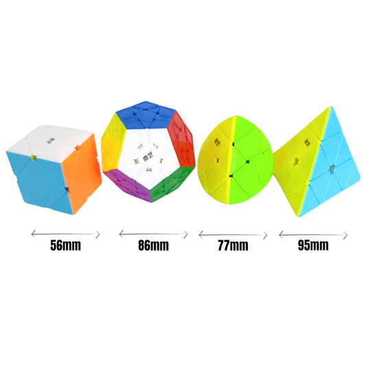 PROD-Qiyi Paquete 4 cubos Mega+Pyra+Master+Skewb Colored 2