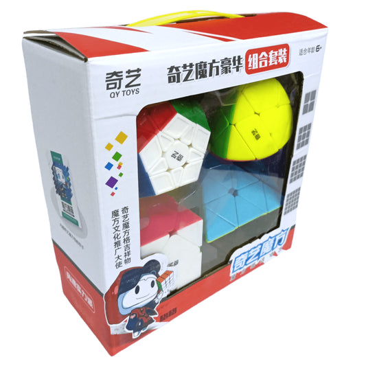 PROD-Qiyi Paquete 4 cubos Mega+Pyra+Master+Skewb Colored 1