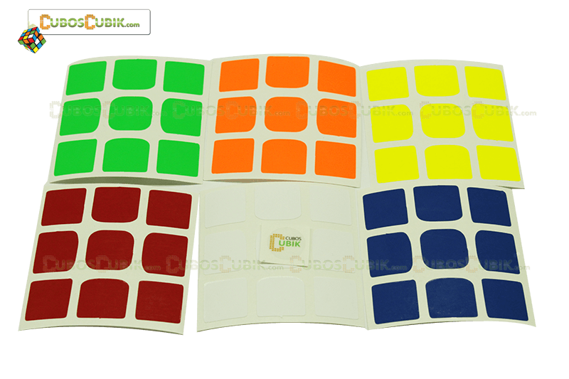 Set de Stickers 3x3 Weilong GTS V2 Colores Fosfo
