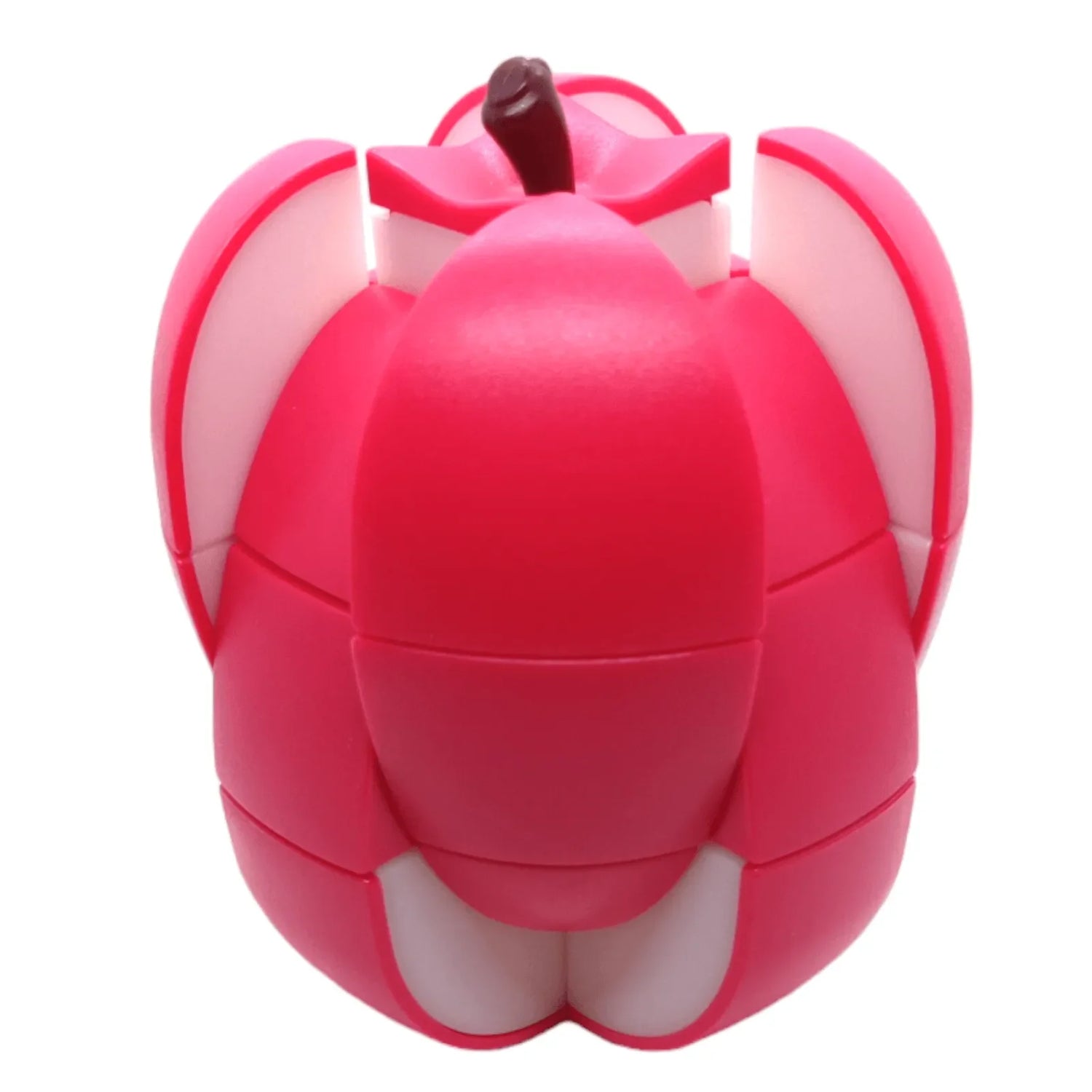 Cubo Rubik Fanxin Colección Frutas con forma de manzana roja y detalles blancos