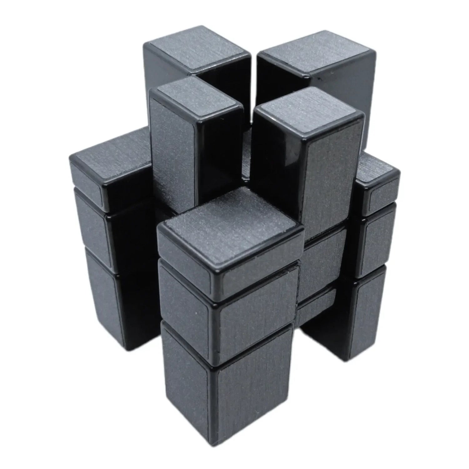 Puzle Shengshou Mirror Gris desordenado, cubo rubik metálico gris con formas irregulares
