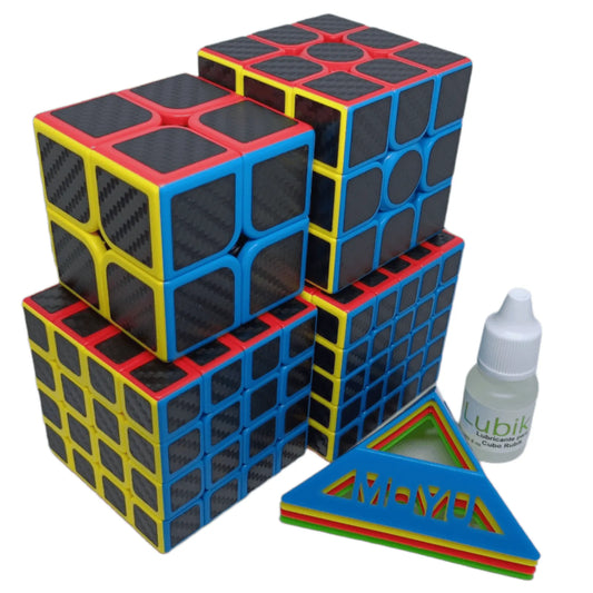 Cobra Paquete 4 Cubos 2x2+3x3+4x4+5x5 + Bases + Lub