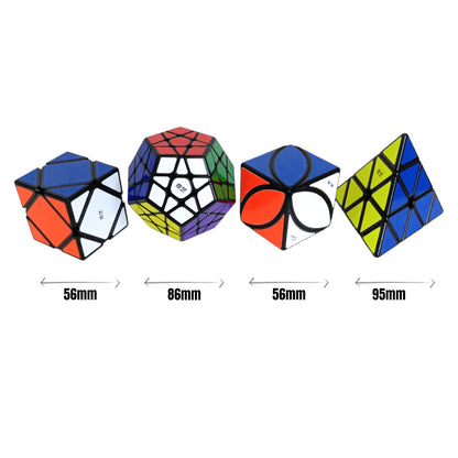 Qiyi Paquete 4 Cubos Mega+Pyra+Skewb+Ivy Negro