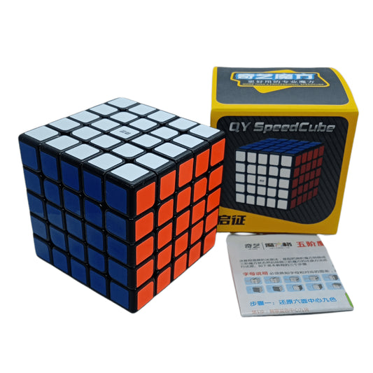 Paquete QiYi 5x5 + 6x6 y 7x7 Negro + Bases + Lubricante