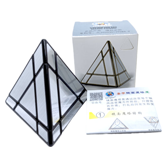 Sengso Mirror Pyraminx Plata