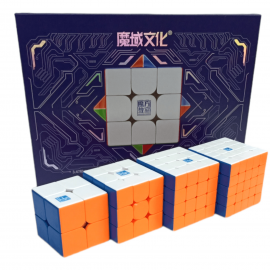 Paquete Gift Moyu 2x2 + 3x3 + 4x4 + 5x5 Magneticos