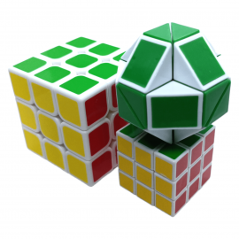 Cubo Rubik Paquete 3 Cubos 3x3 + Mini + Snake + Lubricante