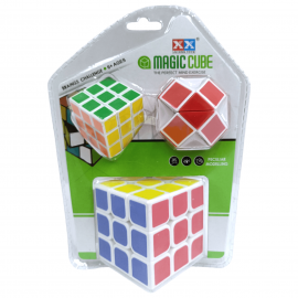 Cubo Rubik Paquete 3 Cubos 3x3 + Mini + Snake + Lubricante