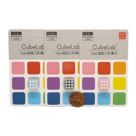 Cubo Rubik Cube Lab Mini 3x3 1 cm Azul