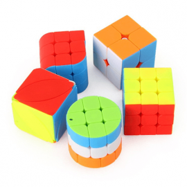Cubo Rubik Paquete 6 Llaveros Colored