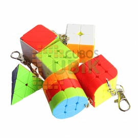 Cubo Rubik Paquete 6 Llaveros Colored