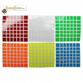 Cubo Rubik Set de Stickers 7x7 MoYu Colores Fosfo