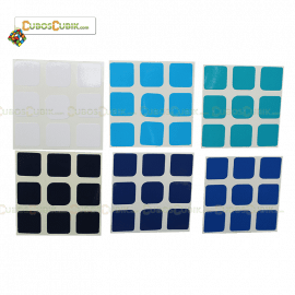 Cubo Rubik Set de Stickers 3x3 Escala de Azules