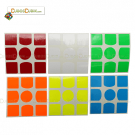 Cubo Rubik Set de Stickers 3x3 Gan Full Colores Fosfo
