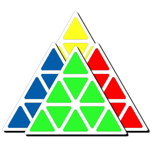 Cubo Rubik Set de Stickers Pyraminx 4 Colores