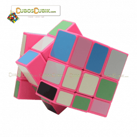 Cubo Rubik Yuxin Mirror Camaleon 3x3 Base Rosa