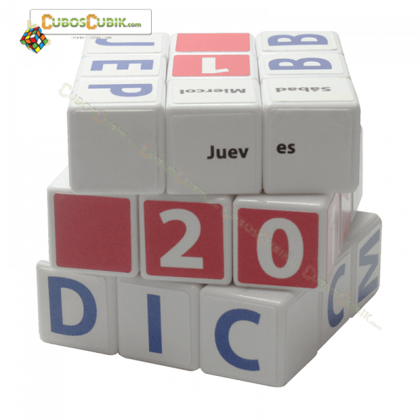Cubo Rubik 3x3 Calendario Blanco