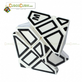 Cubo Rubik Zcube Ghost Base Blanca Contornos Negros 