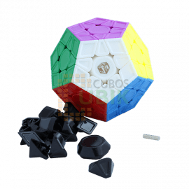 Cubo Rubik Qiyi Megaminx Galaxy V2 Magnetico Ridges Colored