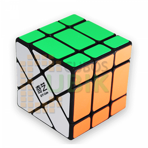 Cubo Rubik Qiyi Fisher 3x3 Negro