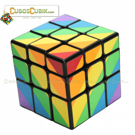 Cubo Rubik YJ Rainbow Inequilateral Base Negro