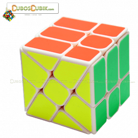 Cubo Rubik Yj Windmill 3x3 Fenghuolun Blanco 