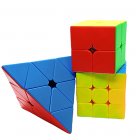 Moyu Paquete 2x2, 3x3 y Pyra Colored