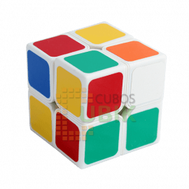 Cubo Rubik ShengShou 2x2 Aurora Base Blanca 