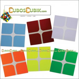Cubo Rubik Set de Stickers 2x2 Full Colores Fosfo 