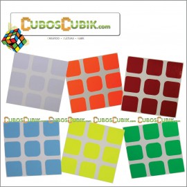 Cubo Rubik Set de Stickers 3x3 Semi Full Colores Fosfo