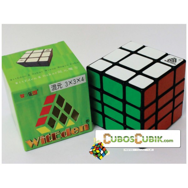 Cubo Rubik WitEden 3x3x4 MixUp Base Negra