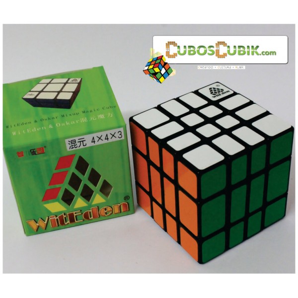 Cubo Rubik WitEden 4x4x3 MixUp Base Negra