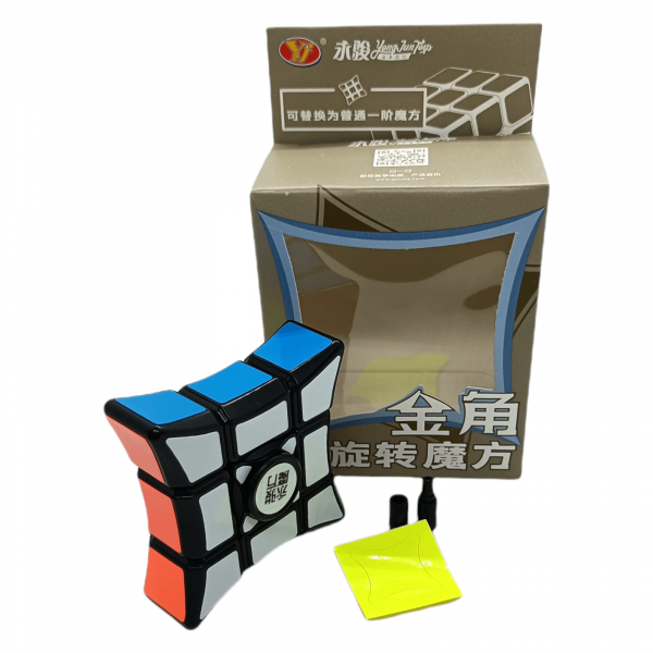 Cubo Rubik YJ Floppy Spinner 3x3x1 Jinjiao Negro